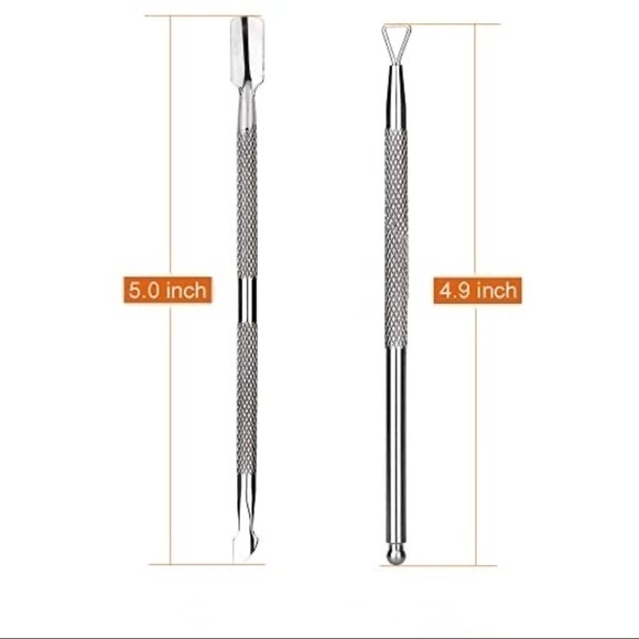 NEW-CUTICLE Pusher & Cutter Gel Nail Polish Scraper Pedicure/Manicure Tool Pack - Picture 6 of 7